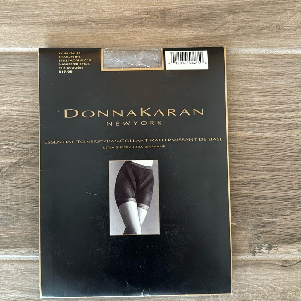 NWT Vintage Donna Karan Essential Toner S Taupe pantyhose